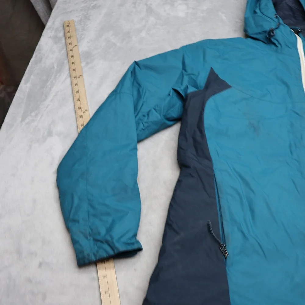 Columbia Jacket Womens Large Blue Insulated Thermal Coil Full Zip Hooded Winter